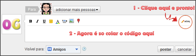 Habiliar HTML no novo orkut
