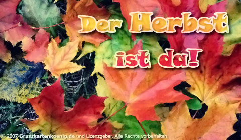 Das Herbst ist da!