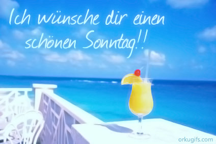 Ich wünsche dir einen schönen Sonntag!