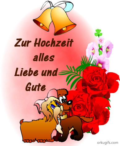 Zur Hochzeit alles Liebe und Gute