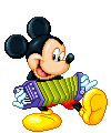 Mickey playing accordion