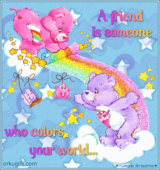 A friend is someone who colors your world... - Images and gifs for social networks