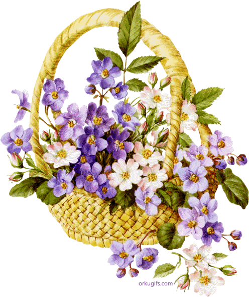 Basket of beautiful flowers