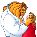 Beauty and the Beast kissing