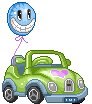 Car with balloon