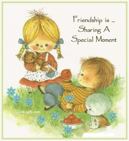 Friendship is sharing a special moment