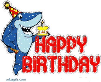 happy birthday shark gifs Graphics, Comments and Images for Facebook,  tumblr, orkut, hi5 and MySpace