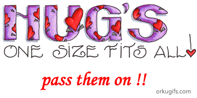 Hug's one size fits all! Pass them on!