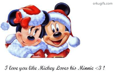 I love you like Mickey loves his Minnie!
