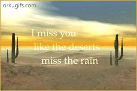 I miss you like the deserts miss the rain