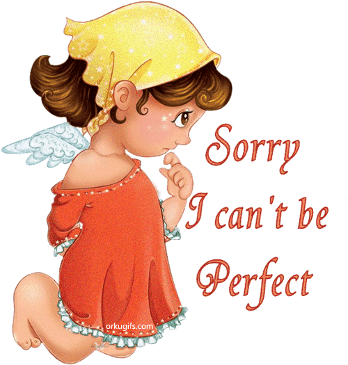 I'm sorry I can't be perfect
