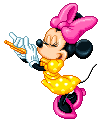 Minnie playing the flute