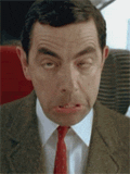 Mr Bean funny face