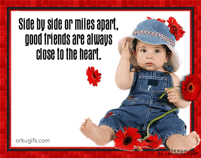 Side by side, miles apart, good friends are always close to the heart