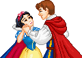 Snow white kissing the Prince