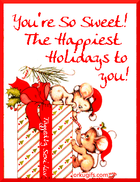 You're so sweet! The happiest holidays to you!