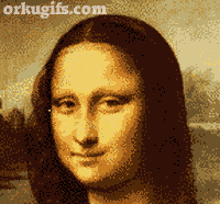 Mona Lisa haciendo muecas