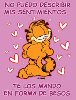 No puedo describir mis sentimientos... Te los mando en forma de besos