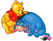 Pooh abrazando Igor