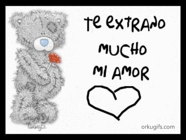 Te extraño mucho mi amor