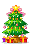 Árvore de Natal com presentes