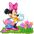 Minnie colhendo flores