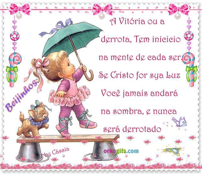 A vitória ou a derrota tem início na mente de cada ser. Se Cristo for a sua Luz você jamais andará na sombra, e nunca será derrotado.