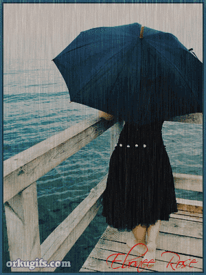 Raining by the sea