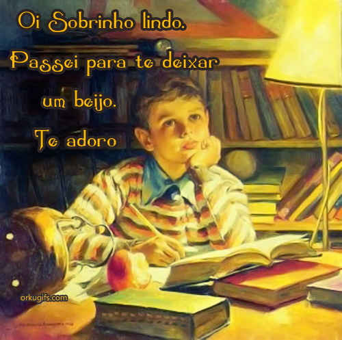 Oi sobrinho lindo. Passei pra te deixar um beijo. Te adoro!