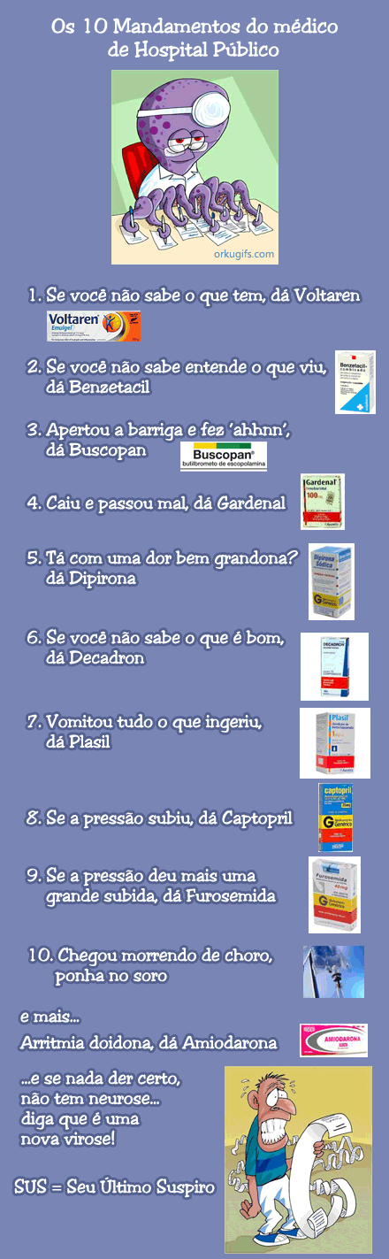 Os dez mandamentos do médico de hospital público